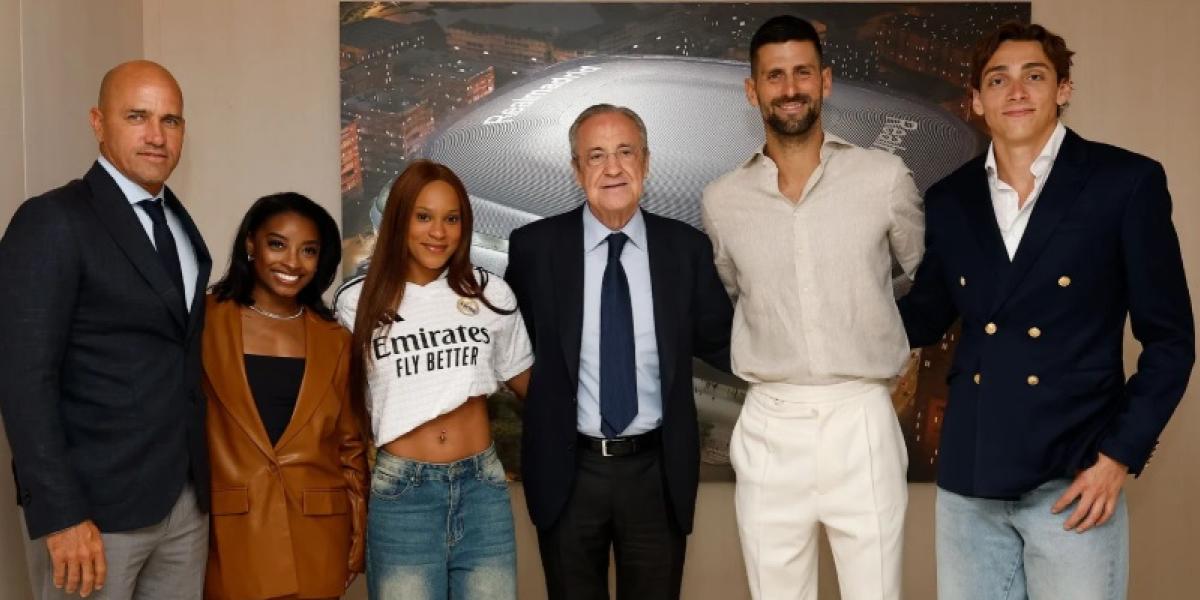 Djokovic greeted Real Madrid players