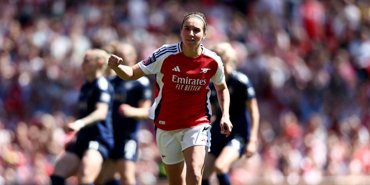 Mariona marks in the Arsenal victory, which ends the WSL 2nd and focuses on Barça